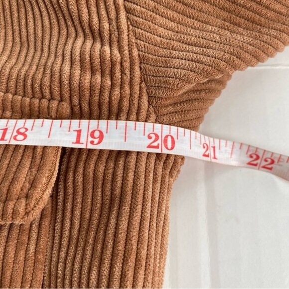 Love Tree Jacket Women Sz Small Cropped Brown Corduroy Sherpa Lining Winter Coat - Picture 5 of 10